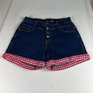 Judy Blue Jean Shorts Women's Plus 32* High Rise Blue Cuffed Denim Jorts Tag 1XL